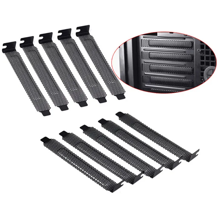 10Pcs%20New%20black%20PCI%20slot%20cover%20dust%20filter%20blanking%20plate%20hard%20steel%20-%20Image%205