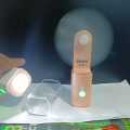 Fan With Troch Light Rechargeable Powerful Fan Foldable wing with Torch and Flashlight.