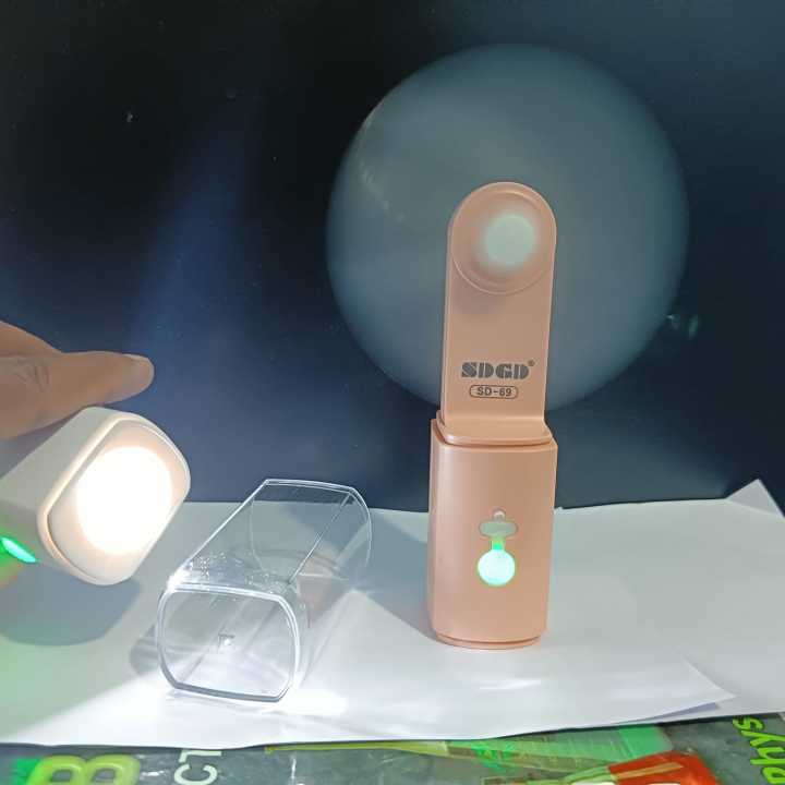 Fan With Troch Light Rechargeable Powerful Fan Foldable wing with Torch and Flashlight