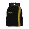 Born To Fly Flight Pilot Backpack for Women Men Water Resistant School College Flying Aviation Aviator Bag Print Bookbags. 