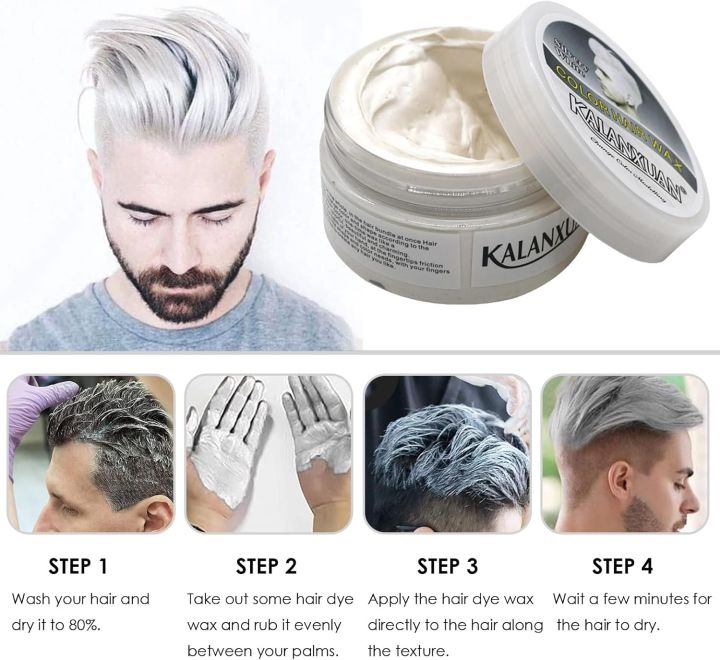 Color%20Hair%20Wax%20Gel%20Temporary%20Mud%20Pomade%20Pewarna%20Lilin%20Rambut%20Sementara%20One%20Time%20Change%20100ml%20-%20Image%204