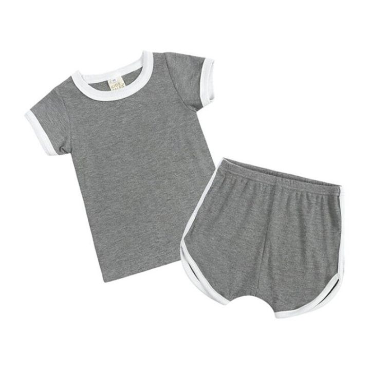 Infant%20Baby%20Boys%20Girl%20Clothes%20Set%20Korean%20Style%20Kids%20Clothing%20Suit%20Cotton%20Solid%20Short%20Sleeve%20T-shirt+Shorts%20For%20Summer%20-%20Image%205