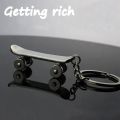 Cute Mini Skateboard Keychain Women Men Interesting Simulation Scooter Car Key Ring For Skate Lovers Souvenir Gifts. 
