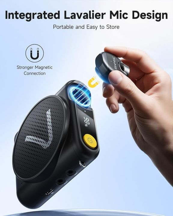 7RYMS%20WA2%20Wireless%20Voice%20Amplifier%20with%20Magnetic%20Lavalier%20Mic%20for%20Teachers,%20Portable%20Speaker%20Clip-On%20Mic-%20Noise%20Canceling%20-%20Image%208