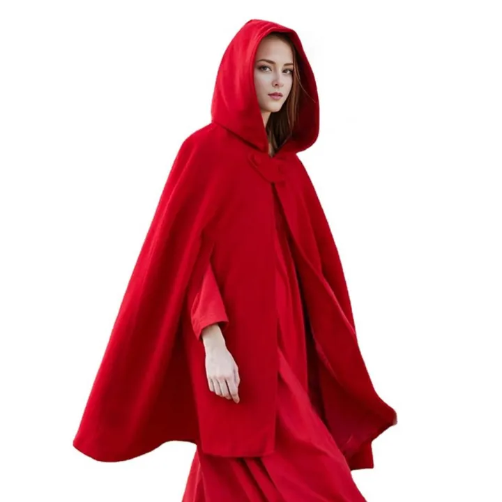Women%20Cape%20Coat%20Retro%20Women's%20Cape%20Coat%20with%20Hood%20for%20Winter%20Warmth%20Style%20Knee-length%20Shawl%20Cloak%20with%20Single-button%20Closure%20-%20Image%205