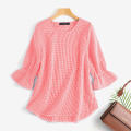 ZANZEA Women Fashion Short Sleeve Plaid Check Shirt Blouse Asymmetrical Hem Loose Tops #2.