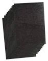 10 pcs Set of Black Glitter Foam Sticker Sheet - A4. 