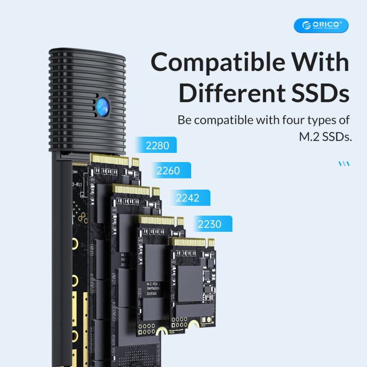 ORICO%20PWM2%20USB3.2%20Gen1%20Type-C%20M.2%20NGFF%20SATA%20SSD%20Enclosure%20-%20Image%207