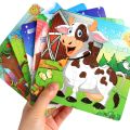 New 20 Piece Wooden 3d Puzzle Cartoon Animal Vehicle Jigsaw Puzzle Montessori Educational Toys For Kids Baby 1 2 3 Years. 