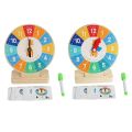 Kids Telling Learning Clock for Analog and Digital Teaching Clock Props for School Classrooms Luhuai CVC.