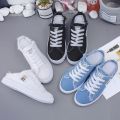2023Spring and Summer New Canvas Shoes Female Students Half Slippers Slip-on Lofter Versatile Breathable Casual White Shoes Fashion.
