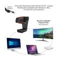 720P Manual Focus Webcam USB Camera with Microphone. 