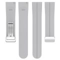 Magnetic Fold Clasp Silver Buckle Silicone Watch Band For Amazfit GTR 4 /Amazfit GTR 4.