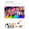 RGB Light Bar SMD 5050 LED Light Rope Bluetooth Controller Sync to Music Band Remote Control for TV B 5M US Plug. 
