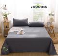 Solid Ash Colour King Size Bed Sheet With Pillow Cover - Bed Sheet.