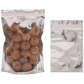 100pcs Stand Silvery Aluminum Foil Zip Lock Bags with Clear Front - Zipper Self Sealing Snacks Food Pouches Aluminizing Package.