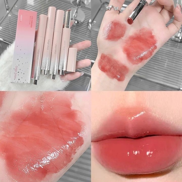 Jelly%20Lipstick%20Moisturizing%20Mirror%20Water%20Light%20Solid%20Lip%20Gloss%20Glass%20Tea%20Red%20Orange%20Lipstick%20Tint%20Makeup%20Cosmetics%20-%20Image%204
