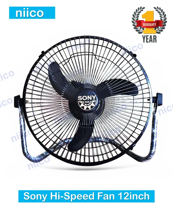 Sony%20High%20Speed%20Desk%20Fan%20Heavy%20Duty%20Black%20(%2012")-One%20years%20Warranty%20-%20Image%202