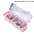 Multifunctional Five Grids Hair Accessories Storage Box Jewelry Organizer For Women Transparent Compartment Desktop Storage Box.