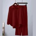 Womens New Design Readymade Soft Butter Fabric Two Piece Dress Set Stylish Wear.
