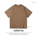 ExtFine 210GSM 100% Cotton T-shirts For Men 2023 Oversized Basic T Shirt Drop-Shoulder Tshirt Streetwear Tops Tee K2Y. 
