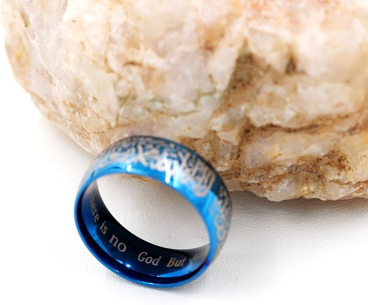 Uloveido%20Muslim%20Mohammad%20Arabic%20Letter%20Shahada%20Rings%20Gold%20Colour%20Stainless%20Steel%208%20mm%20Wide%20Band%20Religious%20Allah%20Rings%20for%20Men%20and%20Women%20Y543%20-%20Image%205