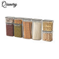 Qiunery 8 Pcs Airtight Food Storage Containers With Labels Baking Storage Set, Sealed Jar Grain Storage Box, Clear Dry Food Canisters For Kitchen, Pantry, Restaurant. 