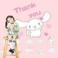 Sanrio Cinnamoroll Wall Paper Cartoon Anime Cinnamoroll Wall Sticker Girls Bedroom Window Car Waterproof Self Adhesive Sticker. 