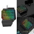 One Handed Gaming Keyboard RGB Backlit, 35 Keys Portable Mini Gaming Keypad Ergonomic Professional Keyboard. 