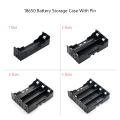 ABS 18650 Battery Holder Storage Box Case 1 2 3 4 Slot Batteries Container With Hard Pin. 