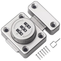 Mechanical Keyless Cabinet Lock, Swivel Drawer Lock Combination Lock, Combination Latch File Cabinet Lock (Silver).
