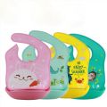 Children's waterproof three dimensional detachable eating bib for food, with pocket Baby Dining Bib -1pcs.