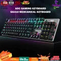 AOC GK410 Gaming Keyboard Mechanical Keyboard Metal Panel Blue Black Brown Switch Wired Keyboard Gaming Full Key Game. 