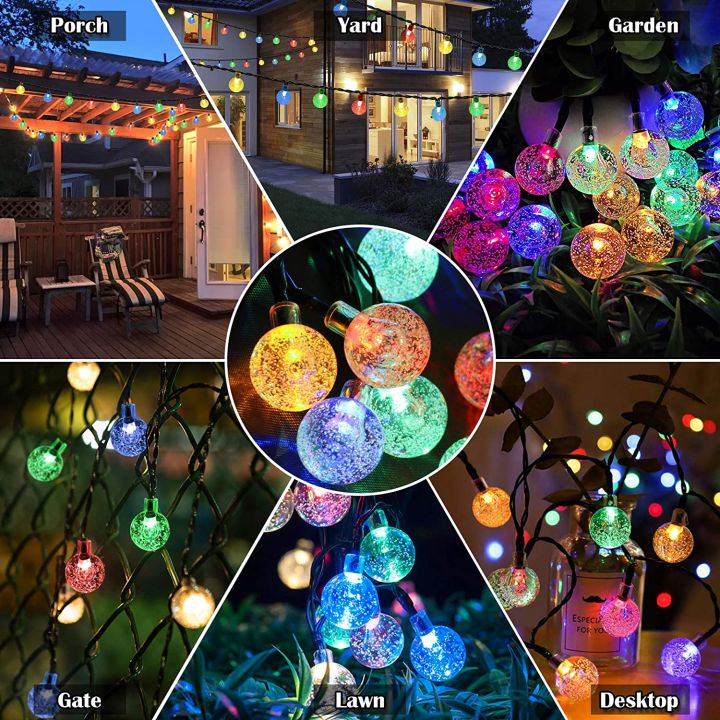 Solar%20String%20Lights,Outdoor%20Multicolor%20Crystal%20Globe%20Bulbs%20Waterproof%20Fairy%20Lights%20with%208%20Lighting%20Modes,Decoration%20for%20Yard--Warm--22m%20200LEDS%20-%20Image%205