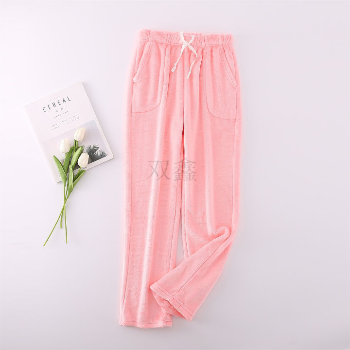 Women's%20flannel%20pajamas,%20pajamas,%20large%20size%20can%20be%20worn%20outside,%20plush%20coral%20velvet%20trousers,%20loungewear,%20single%20thickened%20200%20pounds%20-%20Image%202