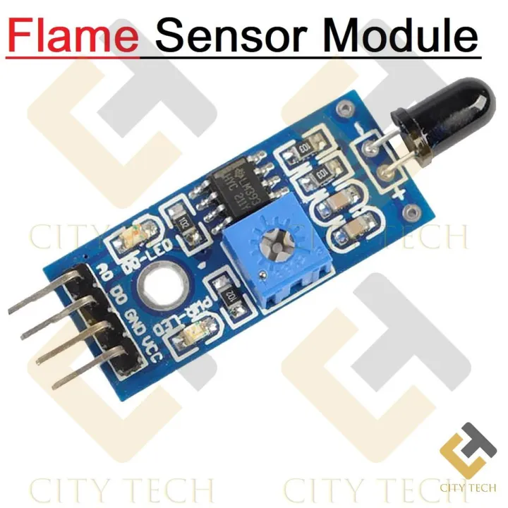 Flame Sensor For Fire Detection ModuleIR Infrared 4 Wire Flame Detection Sensor Module IR Flame Sensor Module Detector Smart Sense For Arduino