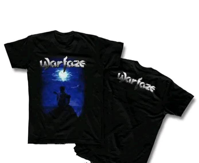 MEN'S COTTON T-SHIRT WARFAZE WITIE AND BLUE COMBINATION