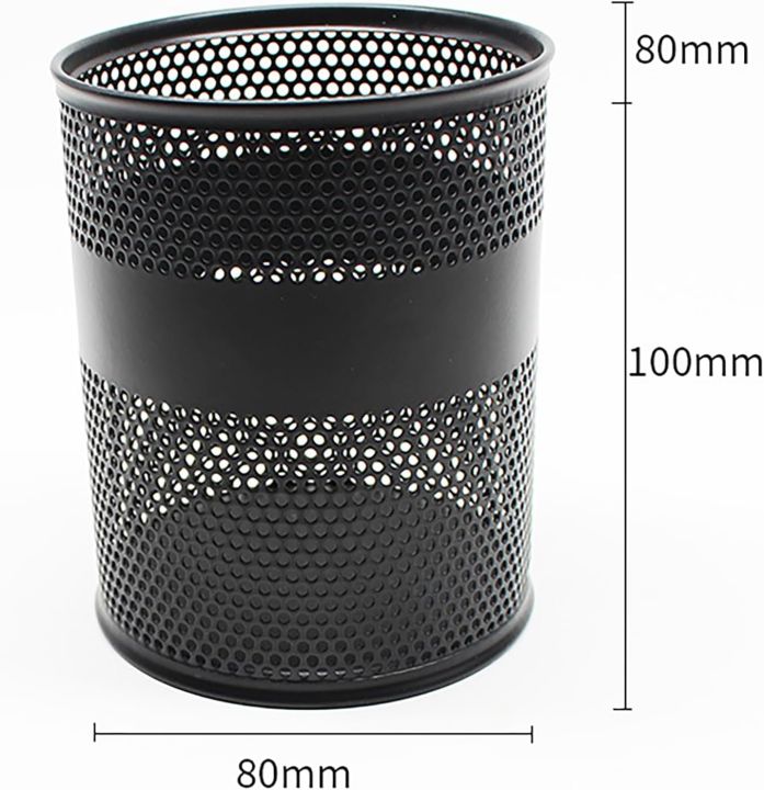 "Black%20Metal%20Mesh%20Round%20Pen%20Holder%20-%20Multifunctional%20Desk%20Organizer,%20Durable%20&%20Fireproof,%20High-Temperature%20Resistant,%20Coated%20Finish,%209.5%20x%208.5%20cm,%20Ideal%20for%20Office%20&%20Home,%201%20Piece"%20-%20Image%206