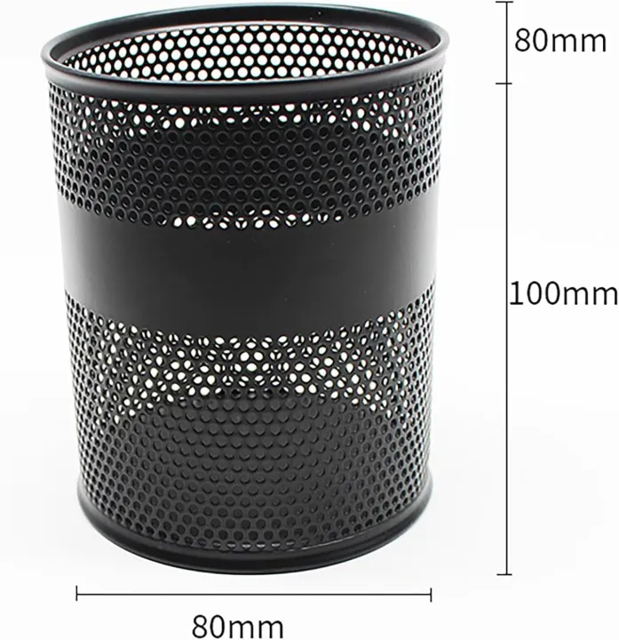 "Black%20Metal%20Mesh%20Round%20Pen%20&%20Pencil%20Holder%20-%20Multifunctional%20Desk%20Organizer,%20Durable,%20Fireproof,%20High-Temperature%20Resistant,%20Coated%20Finish,%209.5%20x%208.5%20cm,%20Perfect%20for%20Office%20&%20Student%20Desks,%201%20Piece"%20-%20Image%206