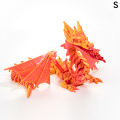 3D Printed Dragon Mech Spitfire Dragon Flying Dragon Articulated Winged Dragon Crystal Dragon Fidget Toy Home Decor Birthday Gift Fayshow. 