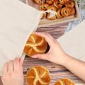Reusable Cotton Linen Craft Bread Bags Drawstring Loaf Homemade Artisan Baguette Organizers With Buckle Kitchen Stuff Drawstring. 