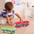 4 Wheels Double Decker Bus Model bus Toy Car ABS Alloy Simulate Car Model Exquisite Bus Toy Model Birthday Gift. 