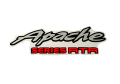 Brand Logo Apache series RTR Sticker For Motorcycle - Red. 