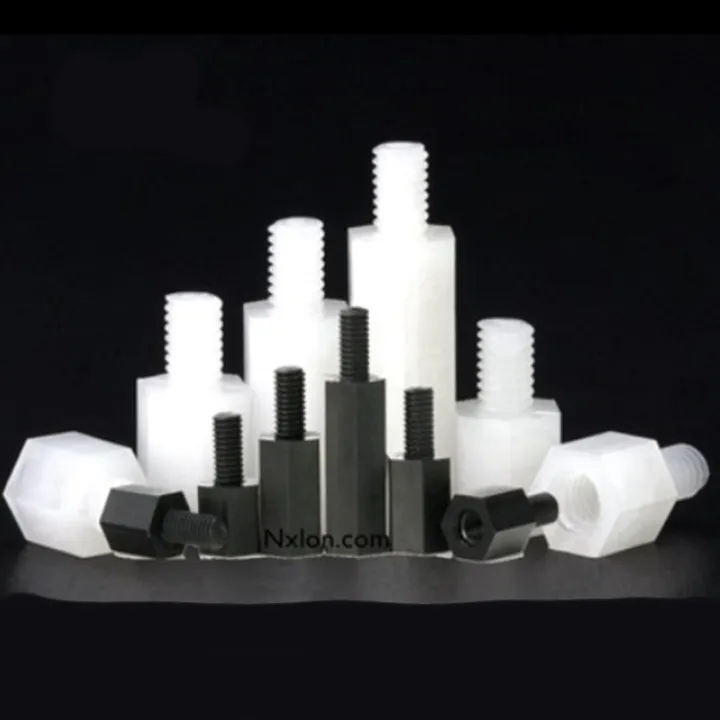 20-50pcs%20Male%20to%20female%20nylon%20standoff%20M2%20M2.5%20M3%20M4*L+6%20white%20black%20pcb%20Nylon%20Standoff%20Spacer%20Column%20Plastic%20Spacing%20Screws-10mm%20-%20Image%202