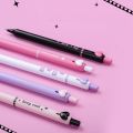 5pcs/box Black Pink Press Gel Pen Business Signature Pen Sweet Love Button 0.5mm Ballpoint Black Color Ink for Writing School Shapewear. 