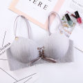 LB element straps gather soft seamless underwear bra for women without steel ring, upper support and side collection of breasts. 