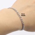 3-5mm Width Waterproof Stainless Steel New Punk Figaro Link Chain Basic Women Bracelet For Hip Hop Bangle Jewelry Gifts.