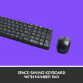 Logitech MK220 Compact Wireless Keyboard and Mouse Combo for Windows, 2.4 GHz Wireless with Unifying USB-Receiver, 24 Month Battery, Compatible with PC, Laptop. 