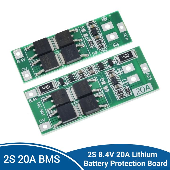 2S 20A 7.4V 8.4V 18650 Lithium Battery Protection Board BMS Board ...