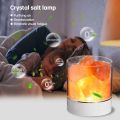Himalayan Salt Lamp Natural Crystal Light USB Rechargable Colorful Lava Light Air Purifier Mood Creator Release Negative Ions. 